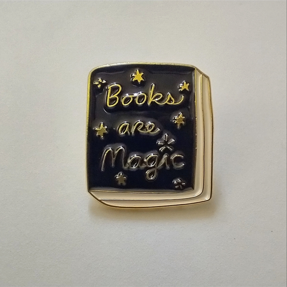 🧁 3/$30 Books Are Magic Enamel Pin NEW